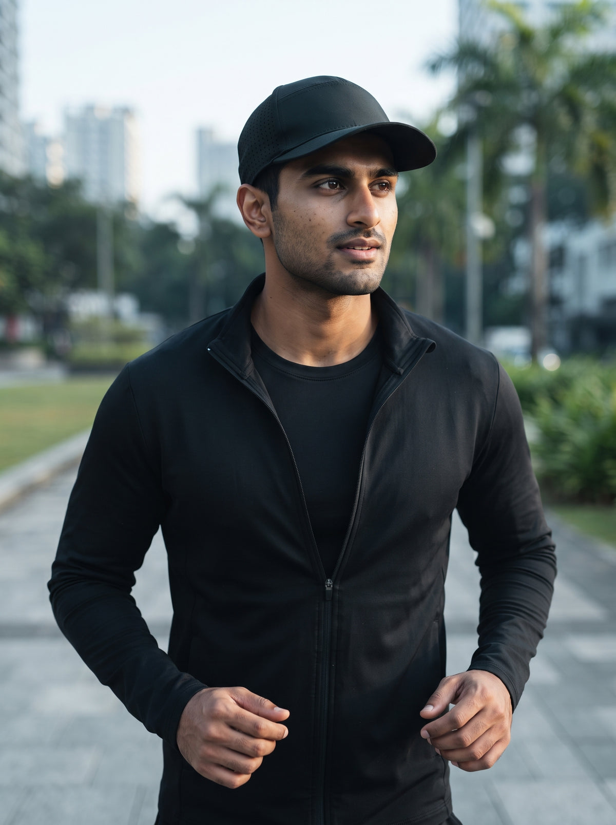 Black Perforated Cap