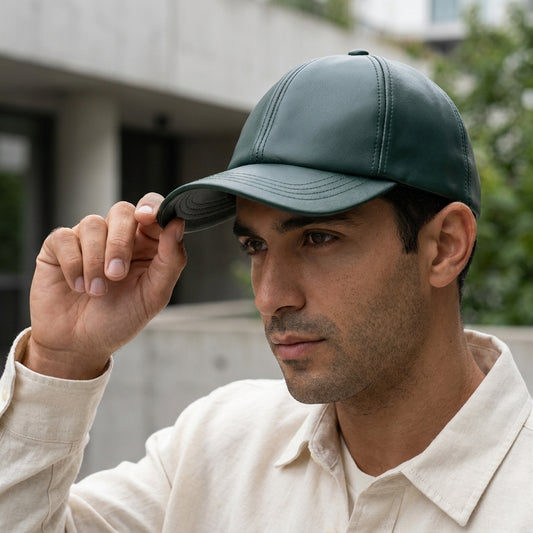Emerald Premium Leather Cap