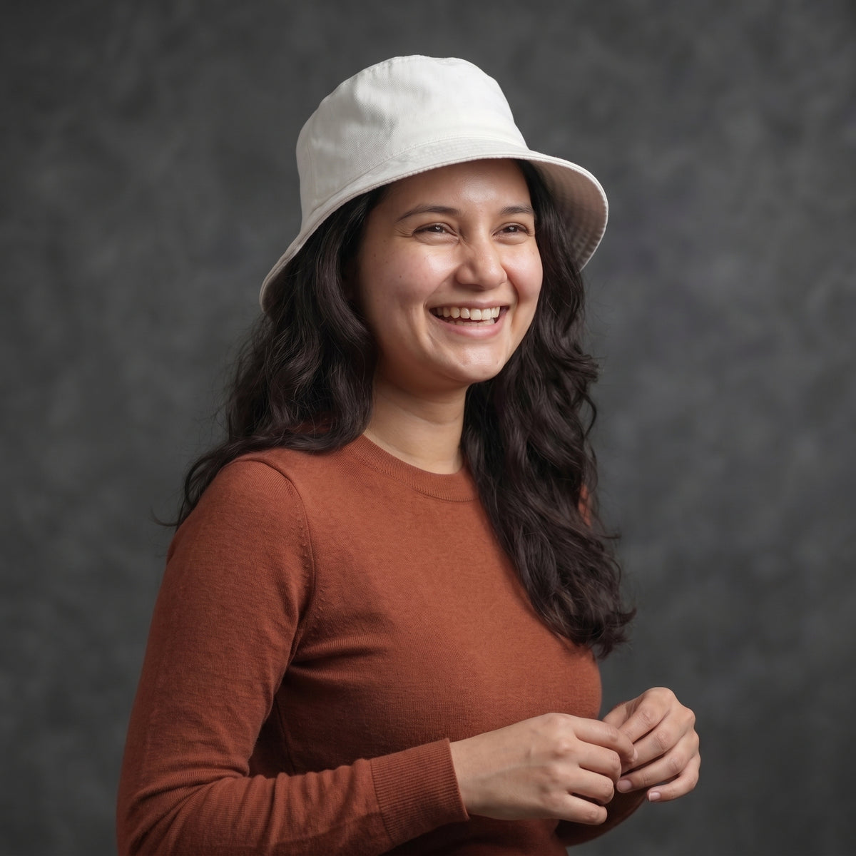 Classic White Bucket Hat – Unisex Cotton Sun Hat