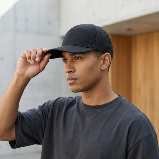 Black Perforated Cap
