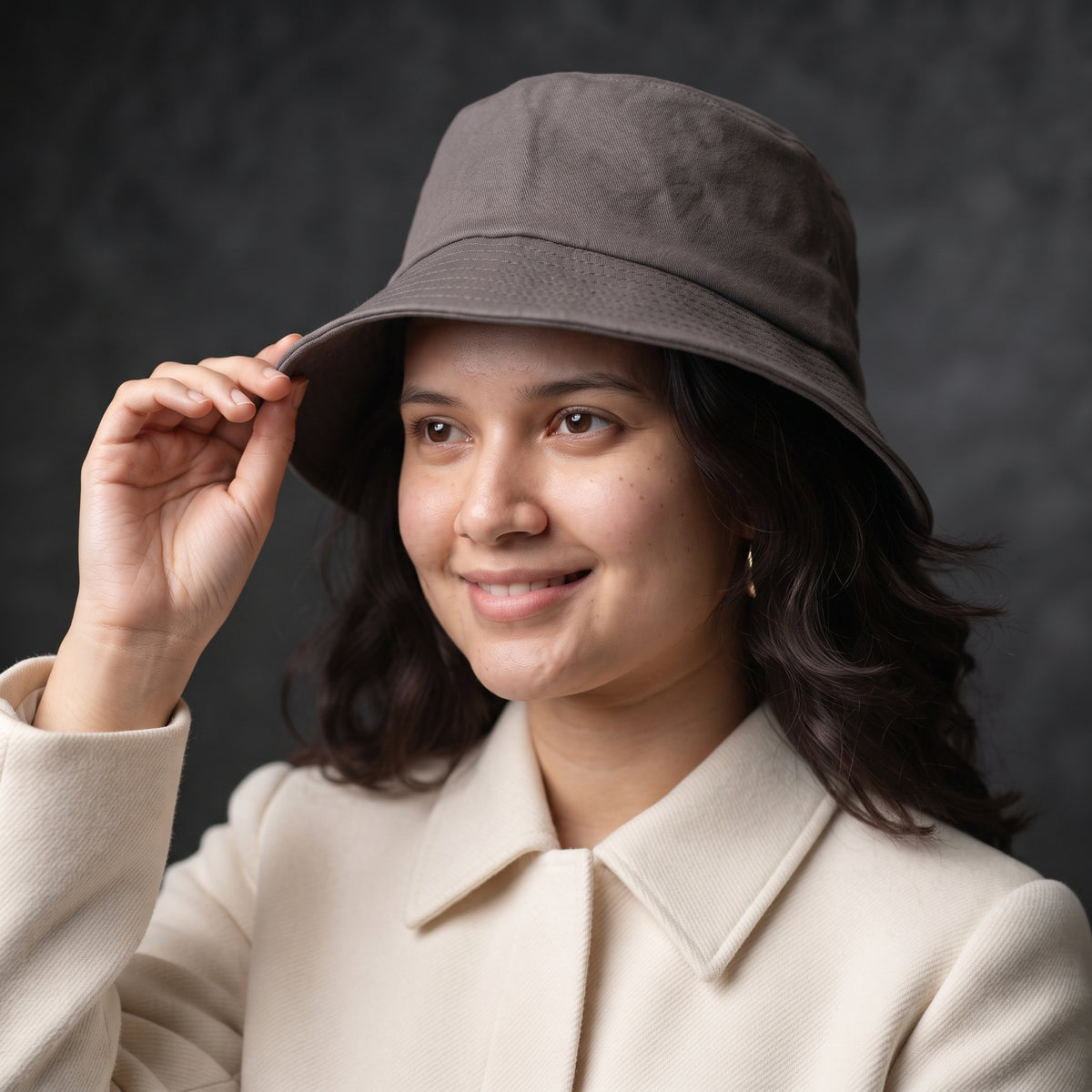 Stone Grey Bucket Hat