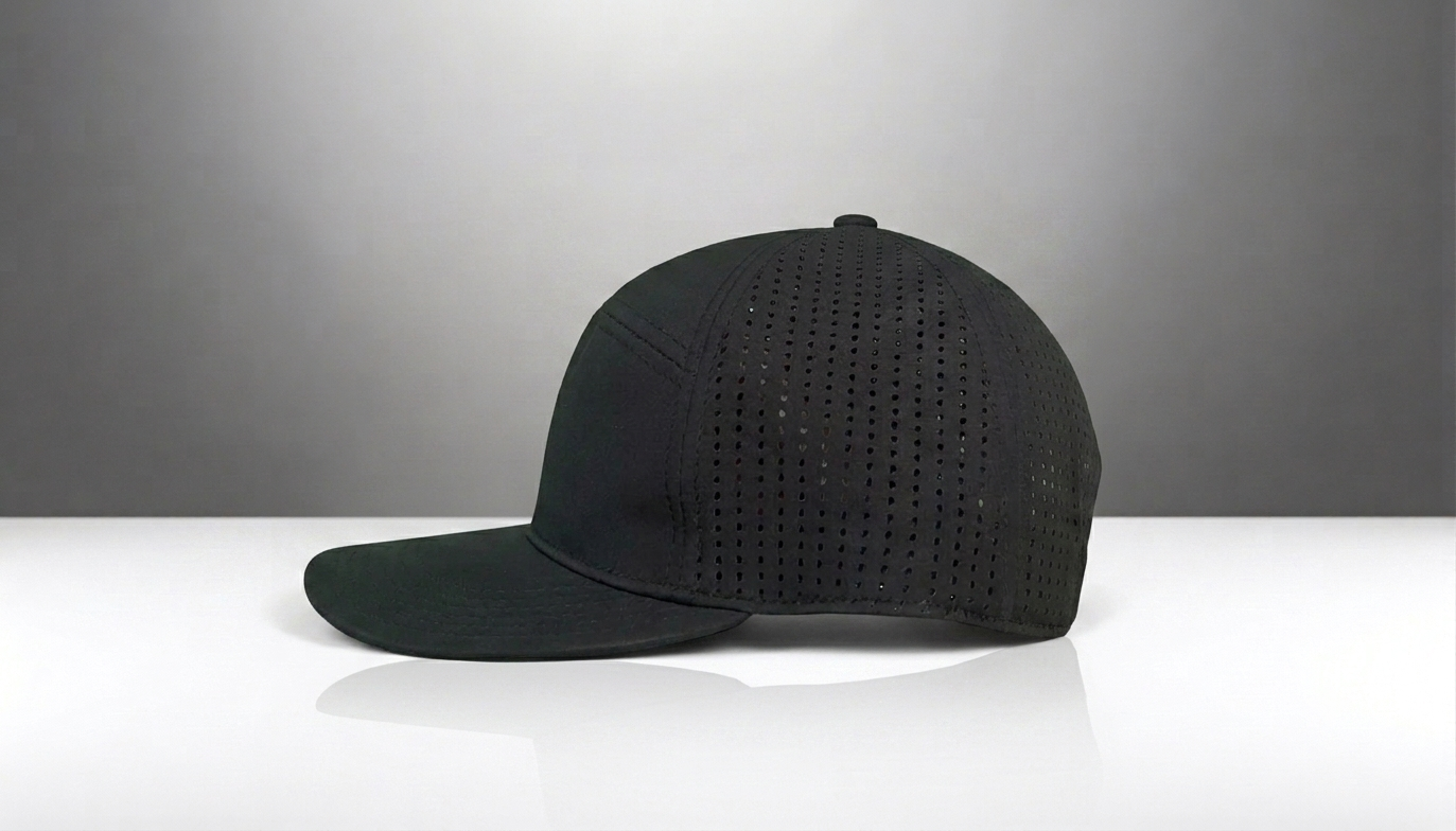 Black Perforated Cap