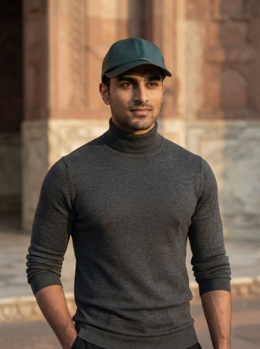 Emerald Premium Leather Cap